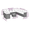 Image de Salon de jardin modulable rotin gris 12 pieces x 124 x 69 11 personnes