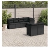 Image de Salon de jardin modulable resine tressee noir 7 pieces x 124 x 69 7 personnes