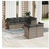 Image de Salon de jardin modulable resine tressee gris 7 pieces x 124 x 69 7 personnes