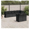 Image de Salon de jardin modulable resine tressee noir 8 pieces x 124 x 69 8 personnes