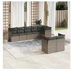 Image de Salon de jardin modulable resine tressee gris 8 pieces x 124 x 69 8 personnes