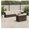 Image de Salon de jardin modulable resine tressee marron 8 pieces x 124 x 69 8 personnes