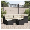 Image de Salon de Jardin avec Coussins 7 pcs, Canapés de Terrasse, Ensemble de Meubles de Patio, Mobilier d'Extérieur, Noir 3249795