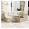 Image de Salon de jardin modulable GENERIQUE resine tressee 7 pieces beige 55 x 55 x 37 cm 6 personnes