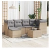 Image de Salon de jardin modulable GENERIQUE resine tressee 7 pieces 6 personnes 55 x 55 x 37 cm beige
