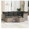 Image de Salon de jardin modulable resine tressee gris 7 pieces x 234 x 69 6 personnes