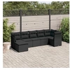 Image de 7-delige Loungeset met kussens poly rattan zwart3249804
