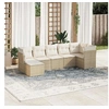 Image de Salon de jardin modulable rotin beige 7 pieces x 289 x 69 7 personnes