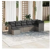 Image de Salon de Jardin avec Coussins 7 pcs, Canapés de Terrasse, Ensemble de Meubles de Patio, Mobilier d'Extérieur, Gris 3249809
