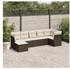 Image de Salon de jardin modulable resine tressee marron 7 pieces x 289 x 69