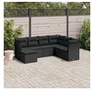 Image de Salon de jardin modulable resine tressee noir 7 pieces x 234 x 69 7 personnes
