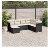 Image de Salon de Jardin avec Coussins 7 pcs, Canapés de Terrasse, Ensemble de Meubles de Patio, Mobilier d'Extérieur, Noir 3249825