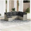Image de Salon de Jardin avec Coussins 7 pcs, Canapés de Terrasse, Ensemble de Meubles de Patio, Mobilier d'Extérieur, Gris 3249831