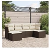 Image de Salon de Jardin avec Coussins 6 pcs, Canapés de Terrasse, Ensemble de Meubles de Patio, Mobilier d'Extérieur, Marron 3249852