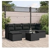 Image de Salon de jardin modulable resine tressee noir 7 pieces x 234 x 69 6 personnes