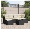 Image de Salon de jardin modulable rotin noir 7 pieces x 234 x 69 6 personnes