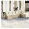 Image de Salon de jardin modulable rotin beige 7 pieces x 289 x 69 7 personnes