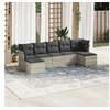 Image de Salon de Jardin avec Coussins 7 pcs, Canapés avec Pieds Réglables, Ensemble de Meubles d'Extérieur Patio Terrasse, 3249871
