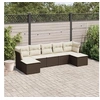Image de Salon de Jardin avec Coussins 7 pcs, Canapés avec Pieds Réglables, Ensemble de Meubles d'Extérieur Patio Terrasse, 3249872