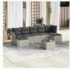 Image de Salon de Jardin avec Coussins 8 pcs, Canapés avec Pieds Réglables, Ensemble de Meubles d'Extérieur Patio Terrasse, 3249881