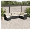 Image de Salon de jardin modulable resine tressee noir 8 pieces x 289 x 69 8 personnes