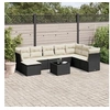 Image de Salon de jardin modulable rotin noir 9 pieces x 289 x 69 8 personnes