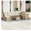 Image de Salon de jardin modulable resine tressee beige 9 pieces 55.0 x 55 x 37 8 personnes