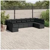 Image de Salon de jardin modulable resine tressee noir 10 pieces x 69 10 personnes