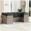 Image de Salon de Jardin avec Coussins 6 pcs, Canapés de Terrasse, Ensemble de Meubles de Patio, Mobilier d'Extérieur, Gris 3249951
