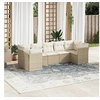 Image de 7-delige Loungeset met kussens poly rattan beige3249957