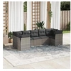 Image de Salon de Jardin avec Coussins 7 pcs, Canapés de Terrasse, Ensemble de Meubles de Patio, Mobilier d'Extérieur, Gris 3249959