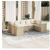 Image de Salon de jardin modulable resine tressee beige 9 pieces x 289 x 69 9 personnes