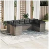 Image de Salon de Jardin avec Coussins 9 pcs, Canapés avec Pieds Réglables, Ensemble de Meubles d'Extérieur Patio Terrasse, 3249969
