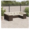 Image de Salon de Jardin avec Coussins 9 pcs, Canapés de Terrasse, Ensemble de Meubles de Patio, Mobilier d'Extérieur, Marron 3249972