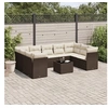 Image de Salon de jardin modulable resine tressee marron 10 pieces x 289 x 69 9 personnes