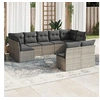 Image de Salon de Jardin avec Coussins 9 pcs, Canapés avec Pieds Réglables, Ensemble de Meubles d'Extérieur Patio Terrasse, 3249989