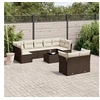 Image de Salon de jardin modulable resine tressee marron 10 pieces 9 personnes