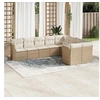 Image de 9-delige Loungeset met kussens poly rattan beige3250007