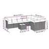 Image de Salon de jardin avec coussins 10 pcs gris résine tressée 3250019