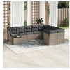 Image de Salon de jardin modulable rotin gris 10 pieces 9 personnes