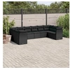 Image de Salon de jardin 10 pcs avec coussins noir résine tressée 3250034