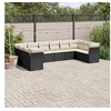 Image de Salon de jardin 10 pcs avec coussins noir résine tressée 3250035