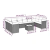 Image de Salon de Jardin avec Coussins 12 pcs, Canapés avec Pieds Réglables, Ensemble de Meubles d'Extérieur Patio Terrasse, 3250313