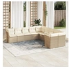Image de 10-delige Loungeset met kussens poly rattan beige3250077