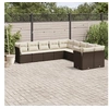 Image de Salon de Jardin avec Coussins 10 pcs, Canapés de Terrasse, Ensemble de Meubles de Patio, Mobilier d'Extérieur, Marron 3250082