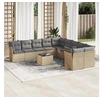 Image de Salon de jardin modulable resine tressee beige 11 pieces x 289 x 69 10 personnes