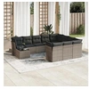 Image de Salon de jardin modulable resine tressee gris 11 pieces x 289 x 69 10 personnes