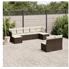 Image de Salon de Jardin avec Coussins 9 pcs, Canapés de Terrasse, Ensemble de Meubles de Patio, Mobilier d'Extérieur, Marron 3250112