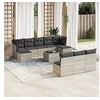 Image de Gris 11 pieces resine tressee salon de jardin modulable