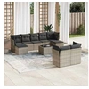 Image de Salon de jardin modulable resine tressee gris 10 pieces 7 personnes